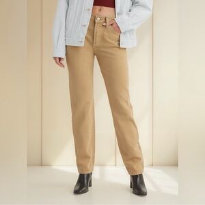Levi’s Premium 501 Straight Leg Jeans W25 L30 | Tan Khaki Neutral Denim